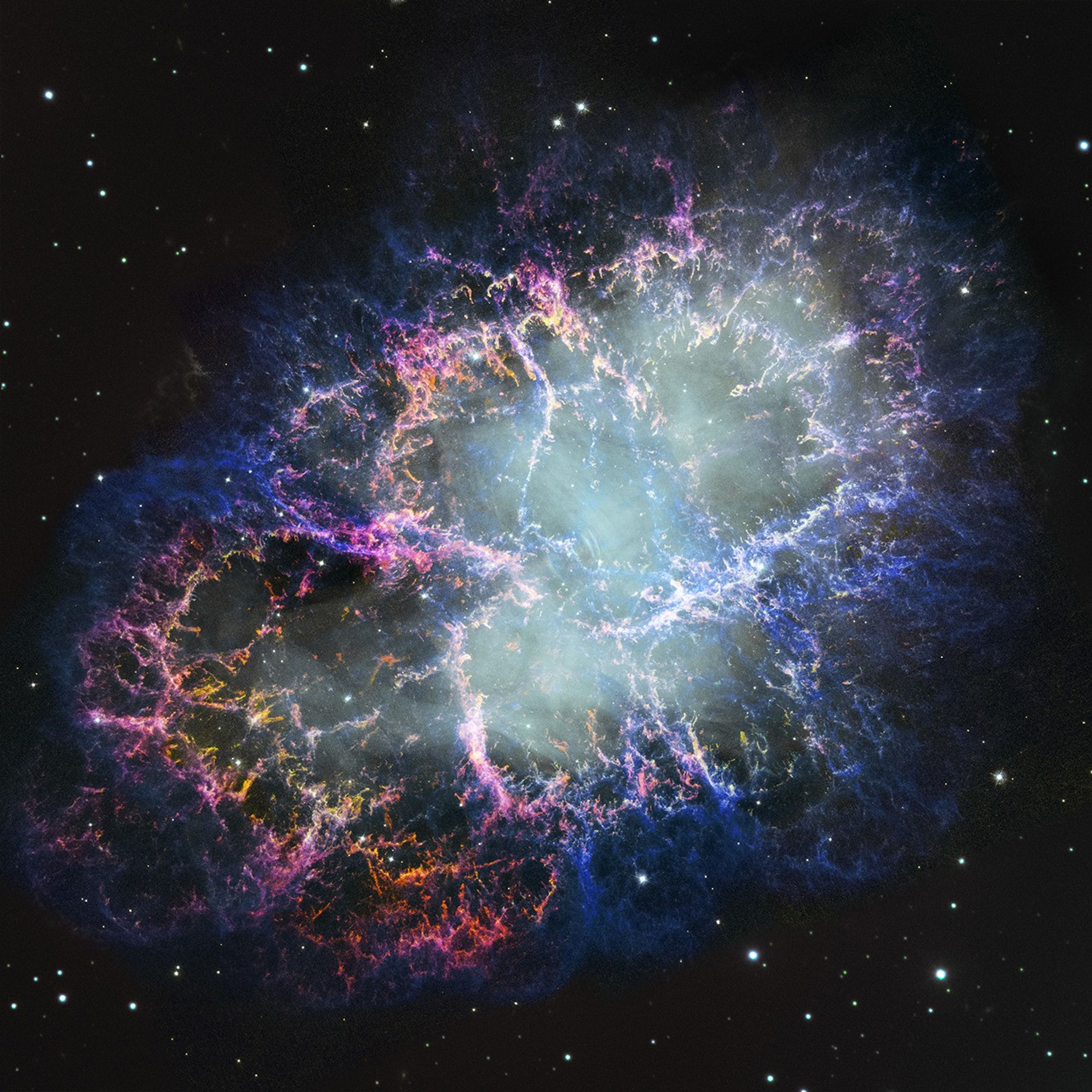 A 1999 Hubble image shows the Crab Nebula slightly smaller than it appeared in 2024