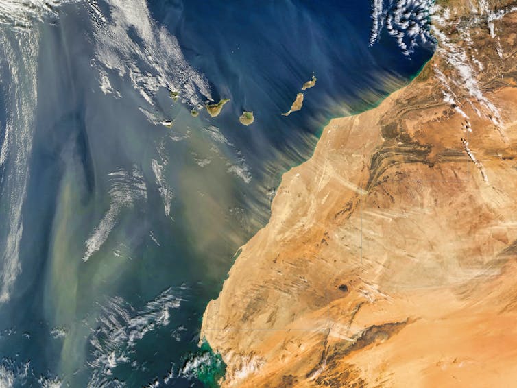 Satellite image of the dust storm