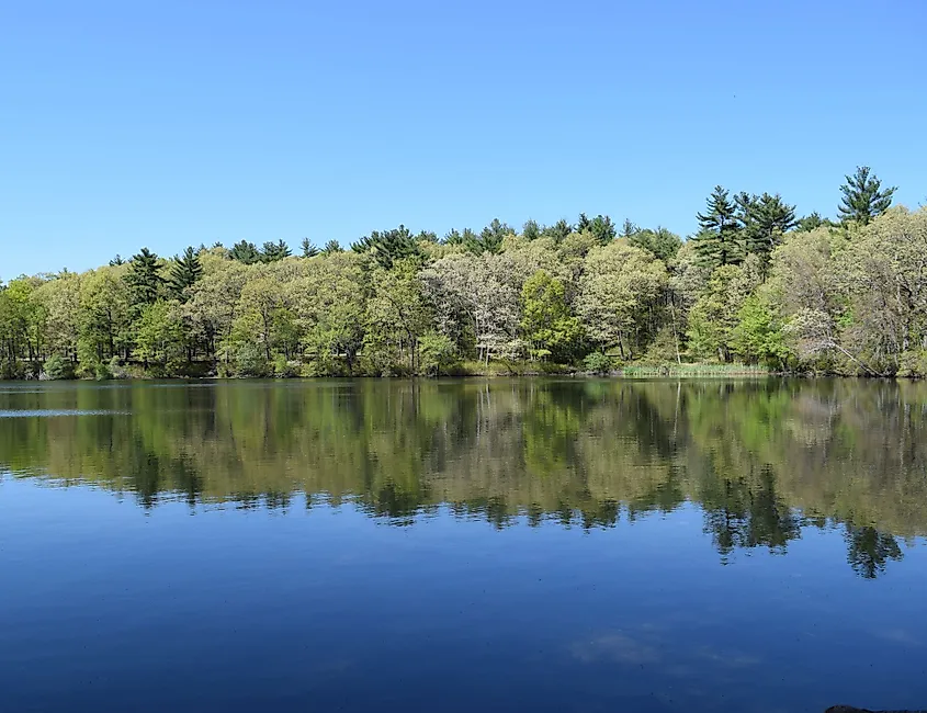 Horton's Pond in the Blue Hills Reservation, Milton, Massachusetts.
