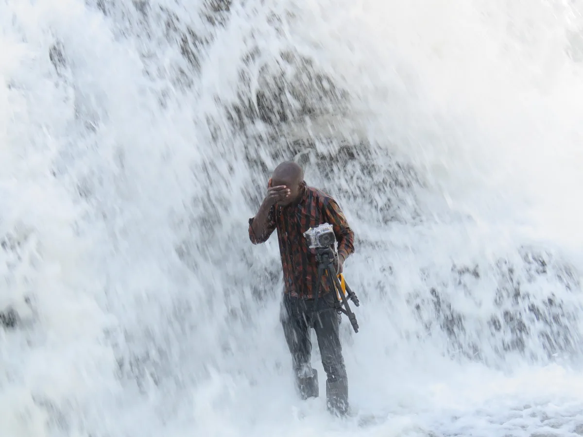 Pacifique Kiwele M. at Luvilombo Falls