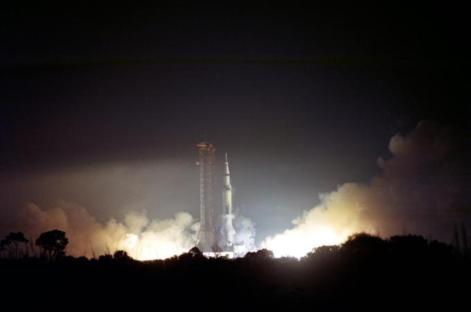The launch of the final lunar mission in NASA's Apollo program